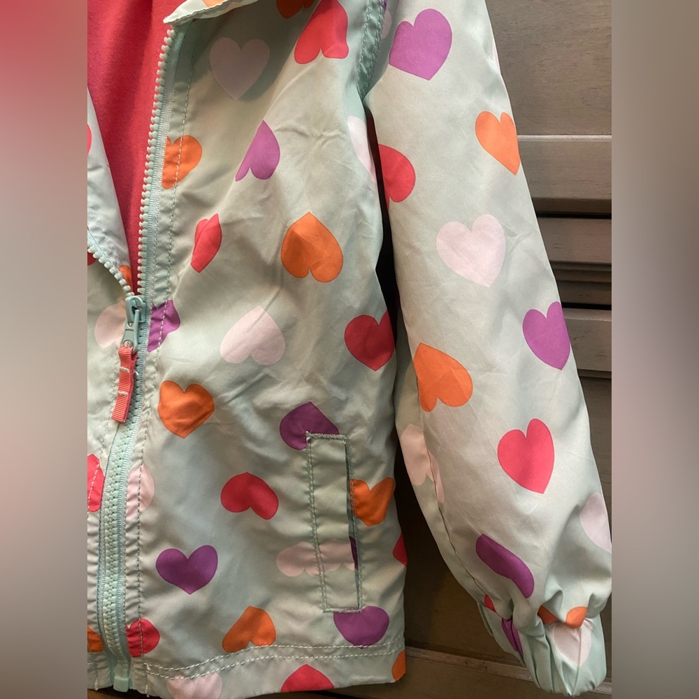 Colorful Heart Patterned Kids' Jacket - Picture 7 of 9